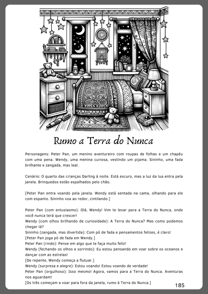 Atividades de interpretação de texto inspirada na peça Peter Pan (parte 1)