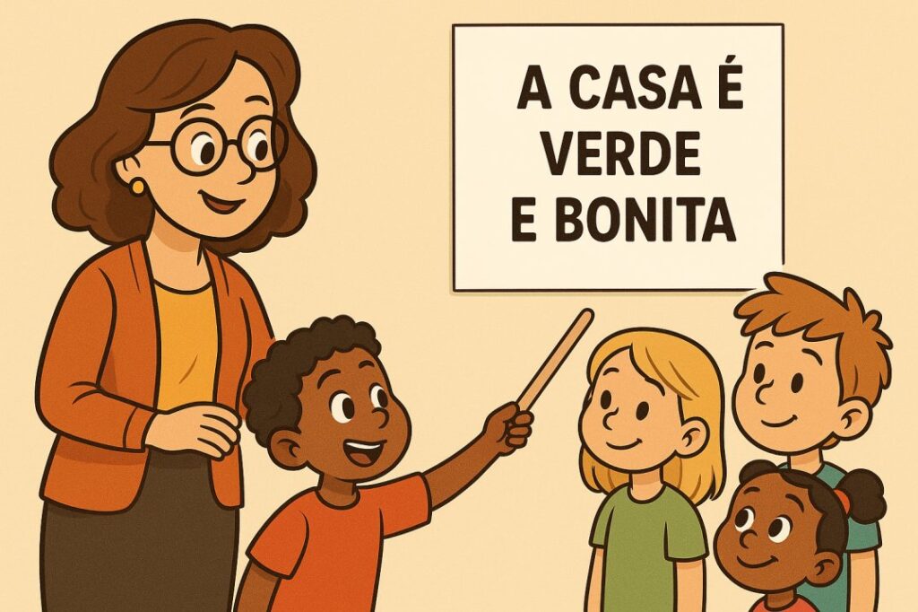 passeio do dedinho no cartaz gigante