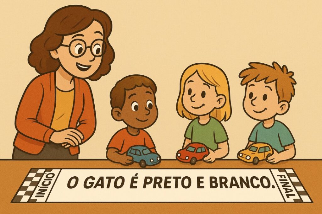 pista de corrida das palavras
